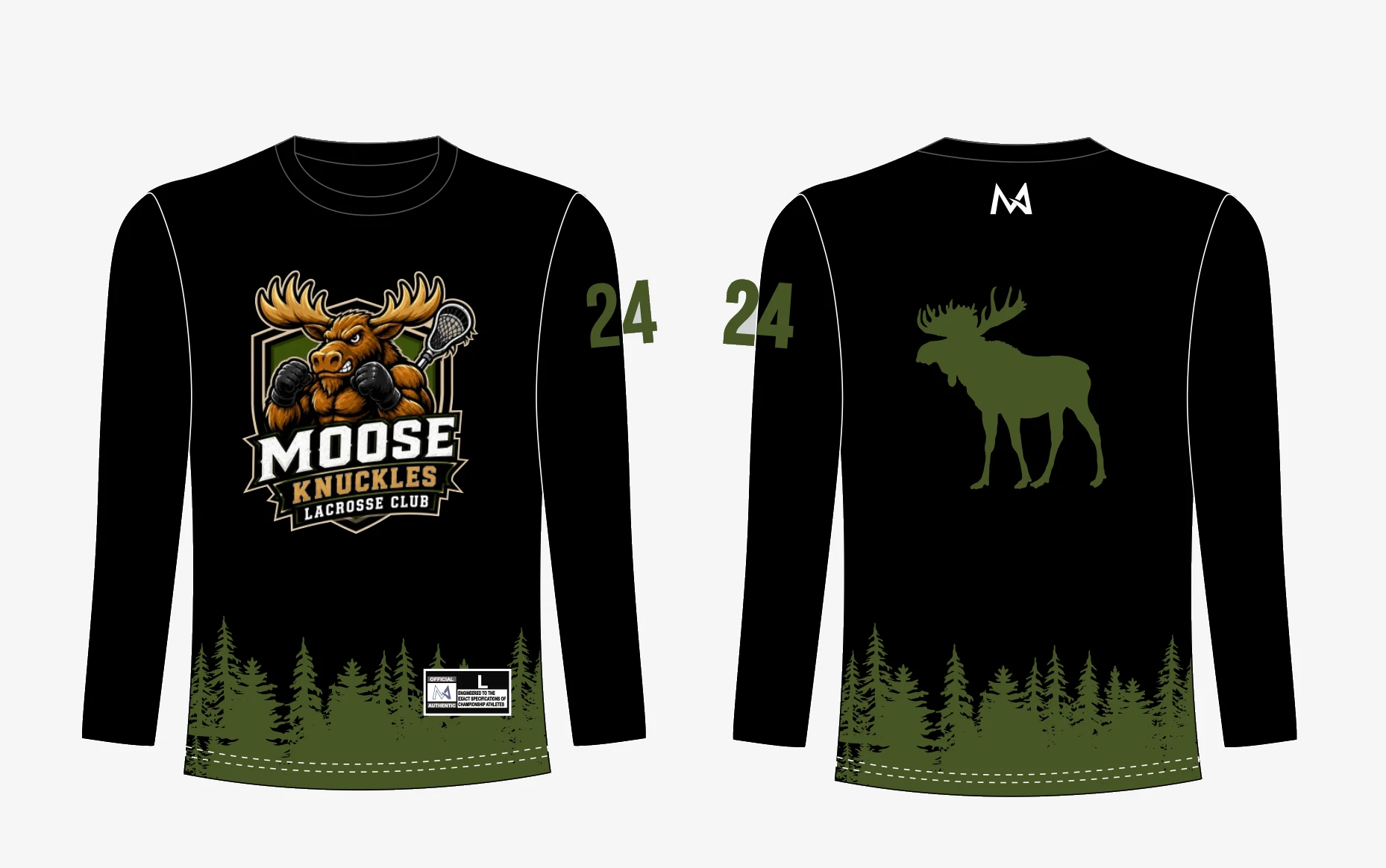 The Moose Knuckles Long Sleeve Shooter Shirt - Black